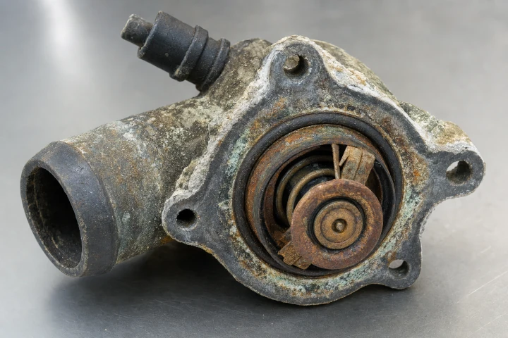 Corroded BMW thermostat