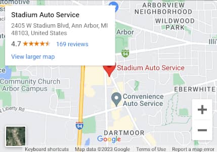 Google map for Stadium Auto Service in Ann Arbor, MI
